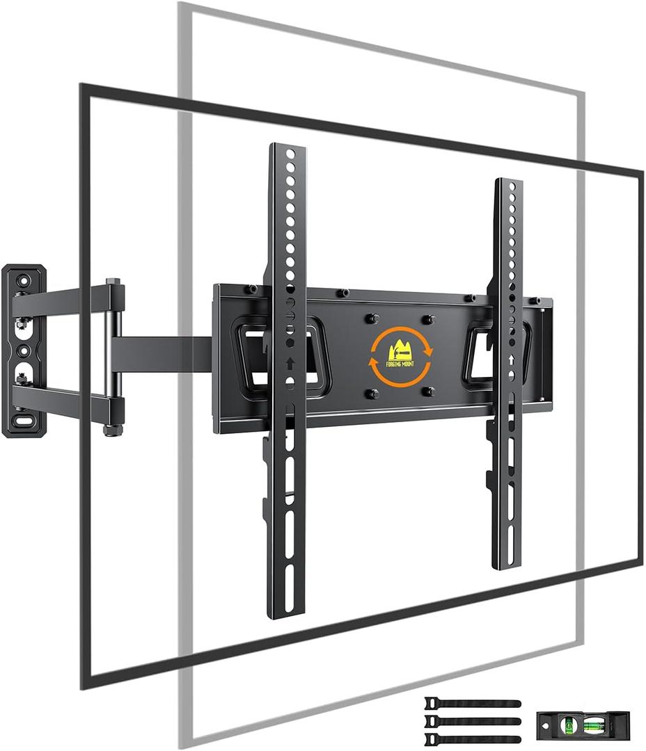 Landscape to Portrait Rotating TV Wall Mount for Vertical Mounting of Displays, Menu Wall Board Mount for 26-65" TVs Holds 88 lbs, Full Motion Corner TV Mount Height Adjusted, VESA 400x400, FORGINGMOUNT