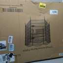 12 Panel No Dig Decorative Garden Fence with Gate - 42in H x 25.67 ft L, Tall Animal Barrier for Dogs Rabbits, Rustproof Metal Wire Panels for Yard, Patio, and Outdoor Border Use