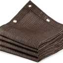 90% Outdoor Sun Shade Cloth, 6 x 12, Pergola, Deck, and Backyard Patio Sunshade with UV Protection, Heat Resistant HDPE Material, Reinforced Grommets (6x12 FT,Brown)
