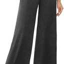 Arolina Women's Stretchy Wide Leg Palazzo Lounge Pants with Pockets Casual Comfy High Waist Palazzo Pants for Women Dressy Size L