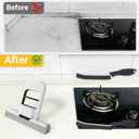 Mini Mop and Cleaning Brush Set, Foldable Self-Squeeze Sponge Mini Mop & Hard Bristle Crevice Cleaning Brush for Small Spaces, Tight Spaces, Gaps, Grout Cleaning, Kitchen, Bathroom, Desktop (Black and Orange)