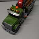 Dwi Dowellin Kids Toys for 3 4 5 6 7 Years Old Boys,15" Large Timber Truck with Loading Crane and 6 Trunks,Birthday Gifts for Boy Toddler Child