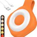 Nurse Night Light Clip for Badge - Rechargeable Magnetic Badge Light with 6 Brightness & 3 Color Modes, Hands-Free Nurse Essentials for Night Shift, Purse Light for Walking, Camping Orange 1 Pack