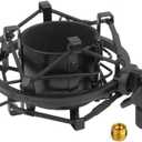 Black Universal Microphone Shock Mount for Large Diameter Diameter 48-51mm Condenser Microphone Metal Construction