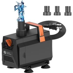 AquaMiracle 1200GPH Submersible Water Pump Pond Pump(4500L/H, 70W), Water Fountain Pump Aquarium Water Pump with Flow Control for Fish Tank, Waterfall, Statuary, Filtration, Water Feature, Hydroponics