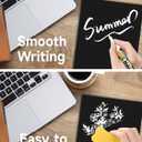 Acrylic Black Dry Erase Board with Stand - 12 x 8 Small Desktop Whiteboard with Marker, Reusable Desk Blackboard, to-Do List, Planner, Memo Clipboard, Menu Board for Office, Home, Bar