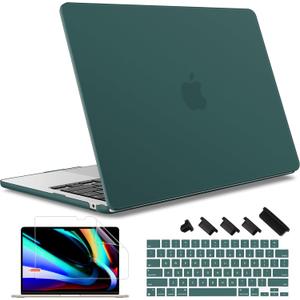 May Chen Case for MacBook Air 13/13.6-inch (M5/M4/M3/M2, 2022-2026 Models A3449 A3240 A3113 A2681), Lightweight | Closes Seamlessly | Ideal for Work Hard Shell Case, Dark Cyan
