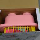 Ploomi Upgraded Toddler Sand Water Table Toy with Electric Water Pump, Kids Sand Water with Faucet/Play Food Accessories/Fishing Toy, Kitchen Play Sink Toys for Girl Boy Age 3+ (Dark-Pink)