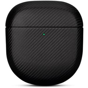 LOPIE Handmade Case for Bose QuietComfort Ultra 2 Earbuds 2025 / QuietComfort Ultra Earbuds 2023 / Quiet Comfort Earbud II, Synthetic Leather, Carbon Fiber Style, Protective Hard Shell Cover - Black