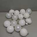 KI Store White Christmas Ball Ornaments, 15pcs 3.15-Inch, for Xmas Trees and Holiday Decor - Hooks Included