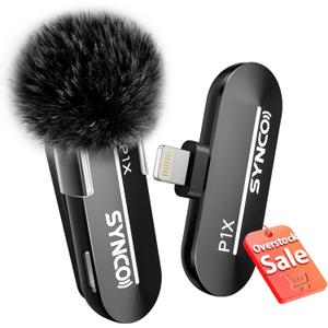 SYNCO Wireless Lavalier Microphone for iPhone, P1XL Professional Lapel Mic for Tiktok, YouTube, Streaming, Vlog Video Recording, Wireless Microphone for iPhone 14/13/12/11/SE...