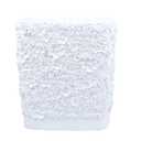 Hymmah Bathroom Trash Can 1.8 Gallon(7 Liter) Small Kitchen Garbage Can,Decor Wastebasket for Bedroom Office,Resin Hand-Carved Rose Flower White