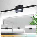 Zouzai Second Generation Modern LED Bathroom Vanity Light Bar Black IP44 Over Mirror Bath Wall Fixture 5CCT Adjustable, Dual-Sided, 180 Adjustable Angle (24 inch)