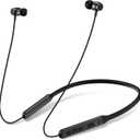 Neckband Bluetooth Headphones, Wireless Bluetooth 6.0 Earbuds with Microphone, Comfortably Light, Deep Bass Earphones 35H Playtime, IPX5 Waterproof, Magnetic Headset for Workout (Black)