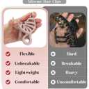 3Pcs Silicone Hair Clips Flexible Claw Clips for Women Cloud Clip Bendable Large Hair Claw Clip