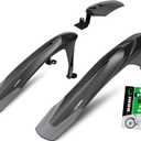 RBRL Bike Fender Set Adjustable MTB Mud Guard, Thicken and Widen Universal 24-29 inch Bicycle Fenders, Full-Suspension Bike/Ebike/Mountain Bike Fenders, Against Splashing Water and Dust