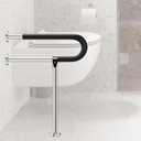 Stainless Steel Handicap Grab Bars Rails 23.6 Inch Toilet Handrails Bathroom Safety Bar Support Rail for Seniors Elderly Disabled Mounted Bath Grips (Stainless Steel, 23.6 Inch)
