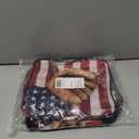 Lunch Box Bag Vintage Ball Baseball American Flag Lunchbox Insulated Thermal Cooler Ice Adjustable Shoulder Strap for Women Men Boys Girls