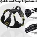 PUPTECK No Pull Dog Harness Small Sized, Adjustable Reflective Dog Harness with Handle Easy Control, Comfortable Soft Padded Pet Vest Harness for Small Dogs, Black S