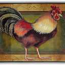 Rooster Kitchen Rugs and Mats 39 X 20 Inch Non Slip Anti Fatigue Washable Mat Chicken French Country Throw Carpet for Farmhouse Home Kitchen/Office/Bathroom Decor