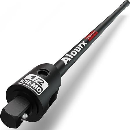 1/2" Drive 32 Inch Breaker Bar, Heavy Duty Head, Premium Chromium-Molybdenum Steel, Laser Etched Marking, for Grip and Break Loose Tight Bolts, Nuts