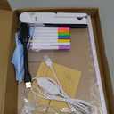 Acrylic Dry Erase Board with Light up Stand, 11.81" x 7.87" Clear White Board, Erasable, Note, Memo, Drawing, Daily, Moment, LED Note Board LED Warm Light for Home, School, Work (Large)