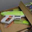 Dart Zone Max Omnia Pro Gen 3 Foam Dart Blaster150 FPS Full Auto Foam Dart Blaster for AdultsElectric Foam BlasterElite Blaster for Ages 14+ with 30 Half Length Darts, Sight, Mags, Stock & Eyewear