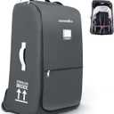 CARAMBOLA Stroller Bag for Airplane,Travel Bag - Compatible with UPPAbaby Vista/V1 V2 V3, Cruz/V1 V2 V3 |Rolling Wheel Bag with Storage Pocket, Waterproof, Rolling Wheels, Multiple Handles | Grey (L25"W12"H32", Gray)