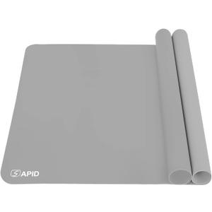 Sapid 2Pcs Thick Silicone Mat for Crafts, Nonstick Silicon Sheet for Epoxy Resin, Jewelry Mold Casting, Art Painting Mats, Food Grade Pastry Mat, Heat- Resistance Placemats (20"27.9", Gray)