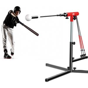 Youth Swing Trainer For Baseball & Softball - Auto Reset Hitting Trainer with 3 Power Bands,Softball Swing Trainer Height Adjustable 2430" Baseball Training Equipment Improve Power,Speed,Accuracy