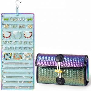 Colorful Woven Jewelry Storage Bag (Case Only) (green)