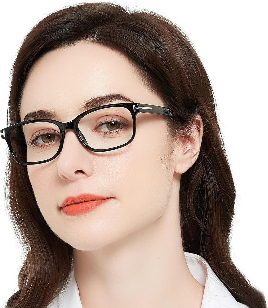 MARE AZZURO Lightweight Reading Glasses Women Retro Rectangle Readers 1.0 1.25 1.5 1.75 2.0 2.25 2.5 2.75 3.0 3.5 4.0 5.0 6.0 (Black)