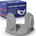 Bed Sheet Holders for Corners: 4 Pack Twist-Lock Clips Keep Sheets Tight Heavy-Duty Grippers Quick Install Fits All MattressesGrey