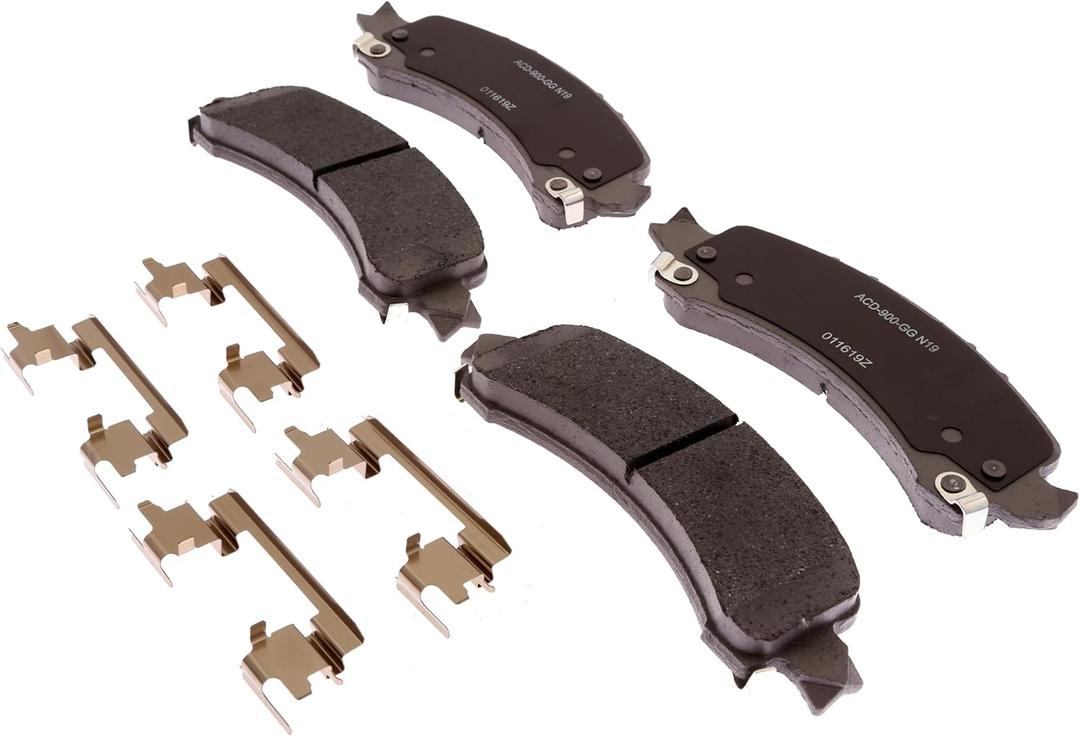 ACDelco Silver 14D974ACHF1 (19387649) Ceramic Rear Disc Brake Pad Set with Clips
