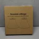 Rustic Lampshades Set of 2, Bell Lamp Shades Replacement 6"x13x10", Medium Faux Leather Lampshades for Table Lamps, Floor Lamps, Hand Crafted(Spider Fitter), Harp Holders Included, Assembly Required