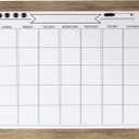 DesignOvation Beatrice Framed Magnetic Dry Erase Monthly Calendar, 23x29, Rustic Brown