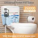 Universal Toilet Repair Kit for Inside Tank Includes Adjustable Fill Valve & 2-Inch Flapper, Quiet & Easy Installation (Red, 2-Pack)