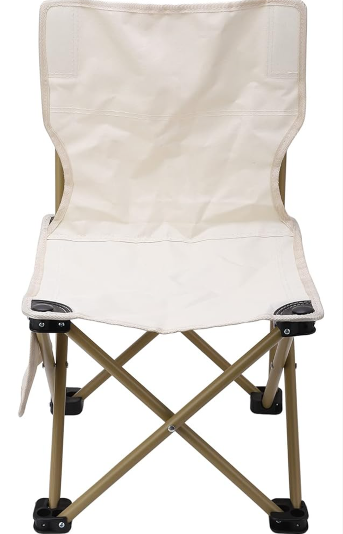 Portable Camping Chair, Folding Design, Stainless Steel Frame, Oxford Cloth Cushion, Anti Slip Chair Feet, Ideal for Outdoor Activities