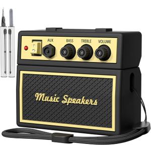 FILOTO AirPods Pro 2nd Generation Case Cover with Cleaner Kit, Airpod Pro Case Guitar Amp Retro Audio Design Soft Silicone Protective Cover for AirPods Pro 2 Case with Lanyard (2023/2022) Black