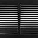 12"w X 10"h Steel Return Air Grilles - Sidewall and Ceiling - HVAC Duct Cover - Black [Outer Dimensions: 13.75"w X 11.75"h]