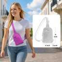 RFID Crossbody Bags for Women Travel Small Sling Bag Leather Cross Body Bag Fanny Packs Backpack Womens Gifts Unique(Nylon)