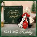 Chess Christmas Ornament 2025 - King & Queen Merry Xmas Ornaments, 2 Layer Wood for Chess Lover, Coach, Player, Club, Friend - Tree Hanging Decoration for Kids, Adults