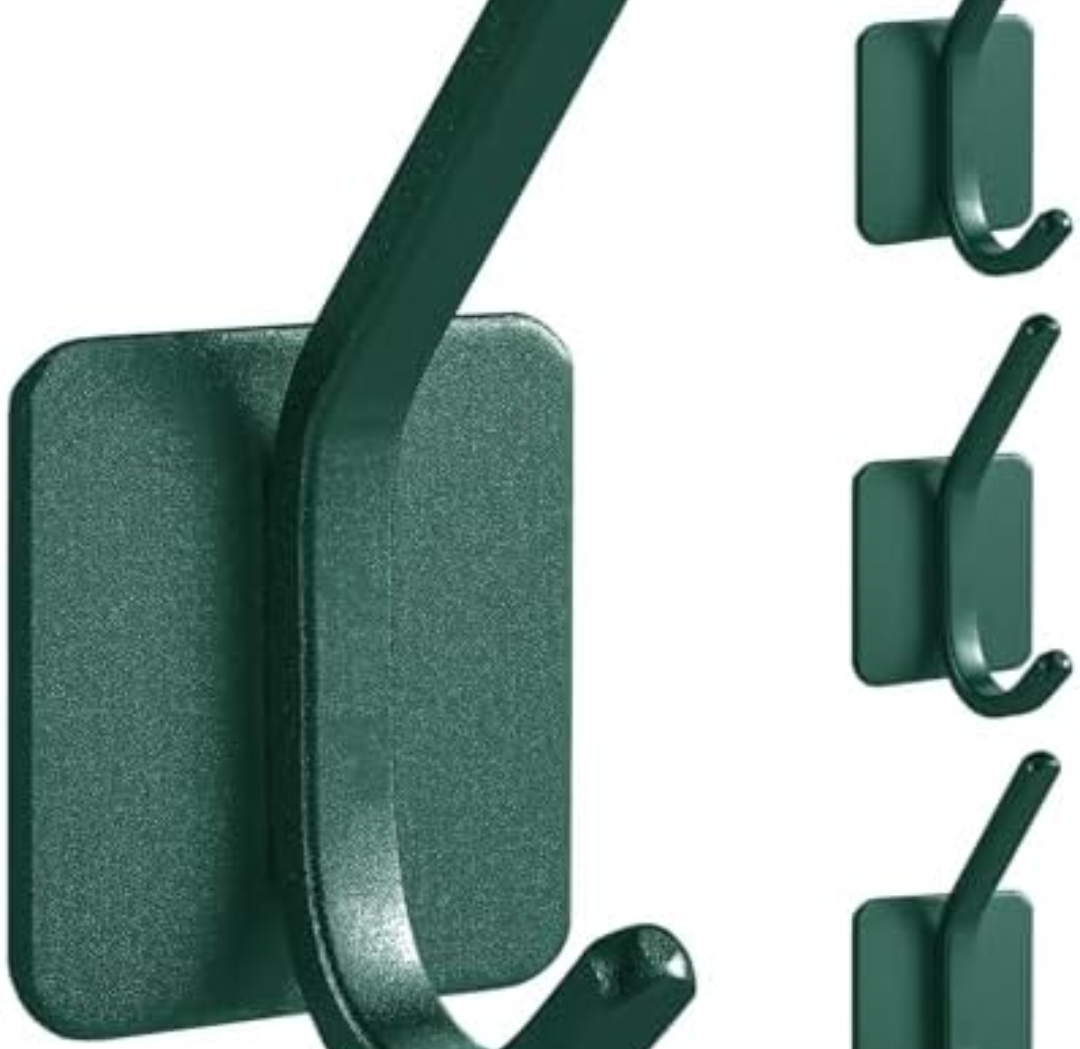 Paoli Heavy Duty Self Adhesive Hooks - Sturdy self Adhesive Hooks for Home, School and Office Easy to fit and Remove,with a Maximum Load Capacity of 30lb (4 PC). Pack Of 2
