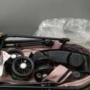 Dog Stroller, 4 Wheels Pet Stroller for Small Dogs & Cats, One-Click Foldable Cat Strollers Up to 33 Ibs with Sun Shades, Cup Holder and Breathable Mesh, Easy Assembly 