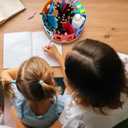 GAMENOTE Rotating Art Supply Storage Organizer, Lazy Susan Office School Supplies for Kids Desk Organizers and Homeschool Supplies Craft Caddy Classroom Organization (Small)