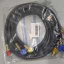 3 Pieces AC Manifold Gauge Hose Kit HVAC Hoses 59" AC Hose Set Refrigerant Hoses, AC Recharge Hose with 1/4" SAE for R410A R32 R134a, Hose Manifold for Home & Automotive Air Conditioning Maintenance