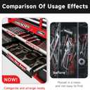 4 x 2026 New 12 Pack of Magnetic Tool Label,General Tool Box Organize Accessories, 3D-Printed Tool Box Labels, Reusable Tags for Steel Toolboxes, Carts, Drawers, and Cabinets (Black)