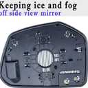 Driver Side Mirror Glass Compatible with 2016-2021 Honda Civic, 2019-2022 Crider, 2018-2022 Envix Heated Left Side Mirror Glass with Rear Holder