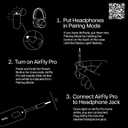 Twelve South AirFly Pro Bluetooth Wireless Audio Transmitter/Receiver for up to 2 AirPods/Wireless Headphones; Use with Any 3.5 mm Audio Jack, Black
