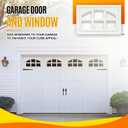 Tandefio 2 Pcs 20-7/8" x 13-3/4" Garage Door Windows, Replacement Vinyl Pane Inserts Kit with UV Resistant Resin Glass for Exterior Garage Door Windows Inserts, Beige (House Shaped)